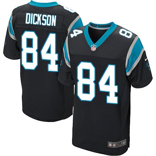 Nike Panthers #84 Ed Dickson Black Team Color Men's Stitched NFL Elite Jersey - Click Image to Close